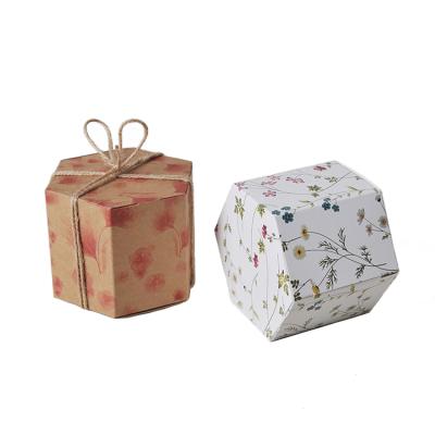 China Biodegradable Recycle Custom Logo Hexagon Shaped Paper Packaging Gift Box for sale