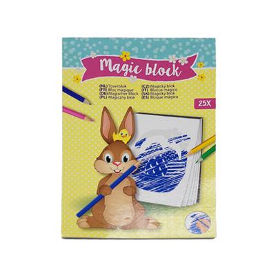 China Kids Cartoon Block Printed Animal Magic Coloring Book for sale