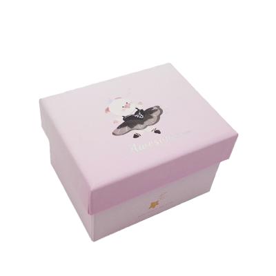 China Recyclable Gift Box Packaging Custom Logo Printed Luxury Colorful Luxury Pink Paper Gift Box Small for sale