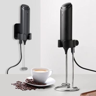 China Usb Rechargeable Electric Milk Frother Profesional Espumadores De Leche Handheld Espresso Maker Viable Coffee Steamer Blender for sale