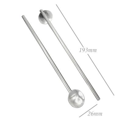 China High Quality Straw Spoon Metal Accessories Tool Bar Spoon Straw SS Drinking Eco-Friendly Straw Spoon for sale