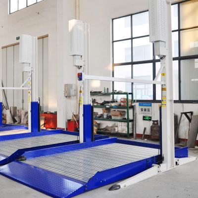 China Outdoor Hydraulic Two Cylinder Post Car Lift Parking Equipment for sale