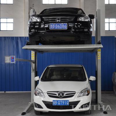 China Auto Parking Double Cylinder Valet Workshop Two Post Car Vertical Parking Lift for sale