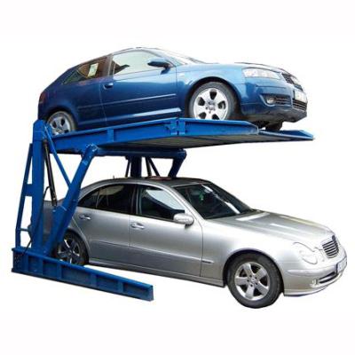 China Automatic Parking 2 Post Mini Double Stacker Hydraulic Tilting Car Parking Lift for sale