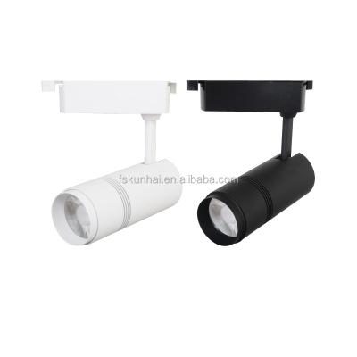 China Modern Commercial Lighting 10W 20W 30W 40W Black White Aluminum Die Casting COB Led Track Light KH-TL-2 for sale