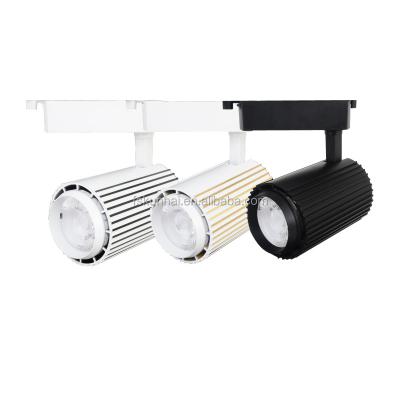 China Modern Commercial Lighting 10W 20W 30W 40W Black White Aluminum Die Casting COB Led Track Light KH-TL-3 for sale