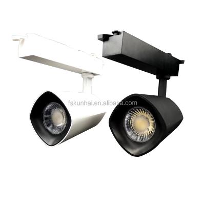 China Shopping Malls Best Price Commercial Lighting 10W 20W 30W 40W Black White Aluminum Die Casting COB Led Track Light KH-TL-8 for sale