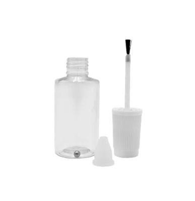 Cina 20ml pet plastic bottle with cap and brush steel ball car paint touch up paint bottle in vendita