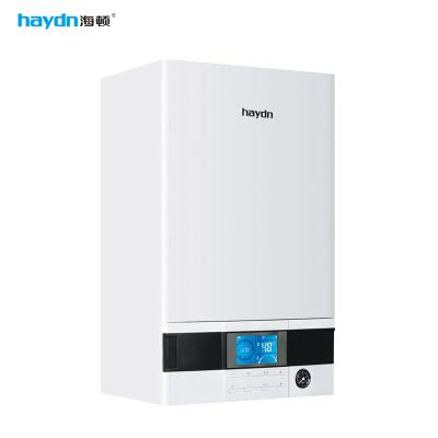 China Outdoor Premixed Porcelain 24kw 28kw Full Condensing Wall Hung Gas Boiler for sale