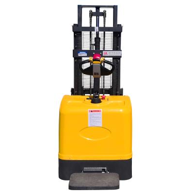 China Hotels 1ton 1.5ton 2ton 2.5M 3M 3.5M 4M 4.5M 5M 5.5M 6M Electric Stacker Pallet Walkie Stacker 1.6M 2M for sale