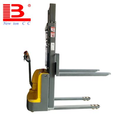 China Hotels Walk Behind Electric Pallet Jack Stacker Walkie Rider Stacker For Sale for sale