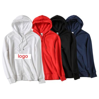 China Breathable high quality unisex unisex 100% organic cotton hoodies for men loose fit full zipper casual print heavy design hoodies puff for sale