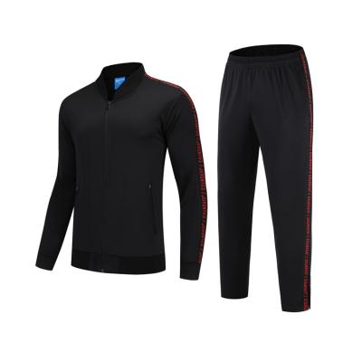 China Men's Comfortable Cotton Anti-UV Breathable Adult Tracksuits Athletes Black And Red for sale