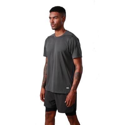 China Custom Logo Men Breathable Running Tees Breathable Jogging Tops For Men Quick Dry Running Tee for sale