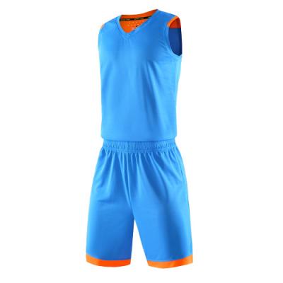 China Navy Blue Design Basketball Antibacterial Reversible Practice Tank Tops Retro New Custom Made With Logo for sale