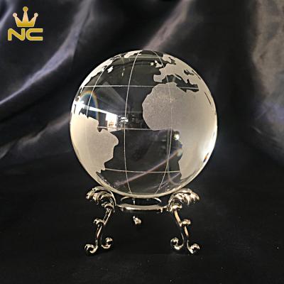 China Cheap Clear Glass Globe Crystal Ball For Home Decoration from China k9 earth world for sale