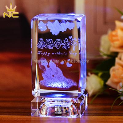 China China Cheap Photo 3D Printing Laser Crystal Gifts For Mothers Day Souvenir Items for sale