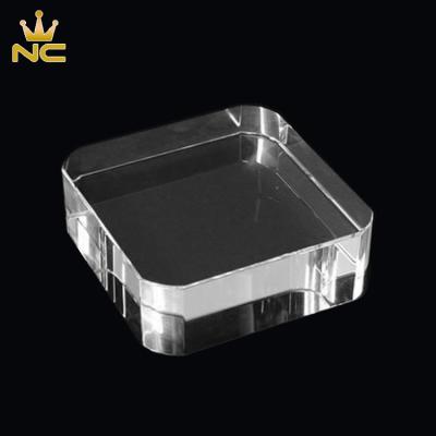 China Square Cheap Laser Glass Crystal Paperweight With Round Corners From China for sale