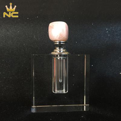 China China 6ML 10ML Gemstone Natural Flower Crystal Perfume Bottle for sale