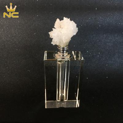 China China 15ML 20ML Large Flower Glass Crystal Perfume Bottle Oil Crystal Empty Bottle for sale