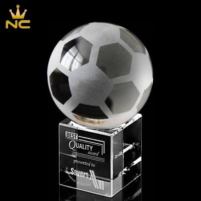 China Beautiful China Soccer Basketball Football Globe Golf Cricket Crystal Ball Trophy for sale