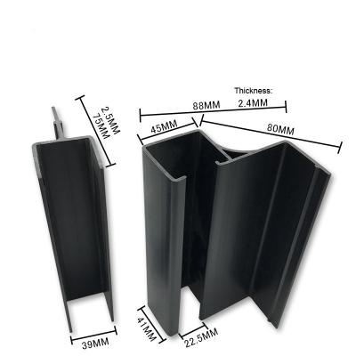 China Plastic Product Mold FULGOR Black Multi Color Shape Plastic PVC Extrusion Profile for sale