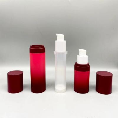 China Personal Care / Cosmetic Packaging Bottles 15ml 30ml Airless Refillable Empty Cosmetic Refillable Lotion Plastic Bottles PETG PP for sale