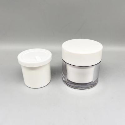 China LPI257 Personal Care Refillable Cosmetic Jar 50ml PETG PP for sale