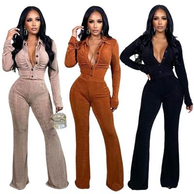 China QUICK DRY Spring Jacket Women Two Suits Sets Velor Wide Leg Pants Tracksuits 2 Pieces Flare Bottom Pants Set For Girls for sale