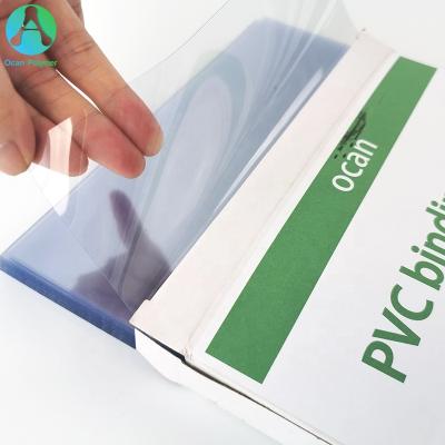 China OCAN 170micron Rigid Clear PVC Sheet A4 Transparent Hard PVC Binding Cover for sale