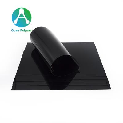 China Vacuum Forming/Silk Printing/Embossed/Bubble...China Supply 0.3mm Rigid Glossy Black PVC Roll Film For Vacuum Forming for sale