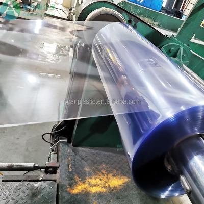 China Non-Toxic Transparent PVC Roll 250 Micron Rigid Clear Transparent PVC Sheet Roll For Thermoforming for sale