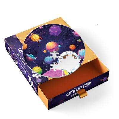 China Cartoon 5D Educational Toy Round Puzzle Games with Lenticular Puzzles for Kids for sale