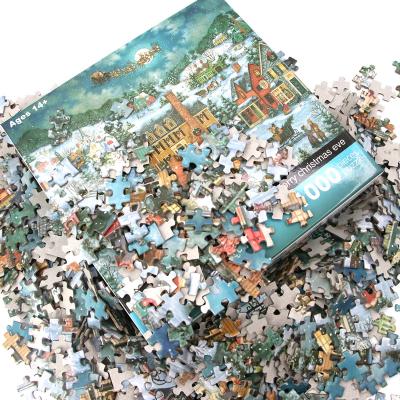 China Cartoon Toy Ready to Sell 1000 Piece Cardboard Paper Jigsaw Puzzle Games Adult Christmas Gift for sale