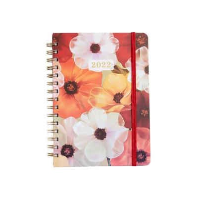 China Vintage Travel Journal Notebook 2022 A4 A5 Fashion Hard Cover Leather Spiral Notebook with Colorful Index Tag Divider for sale