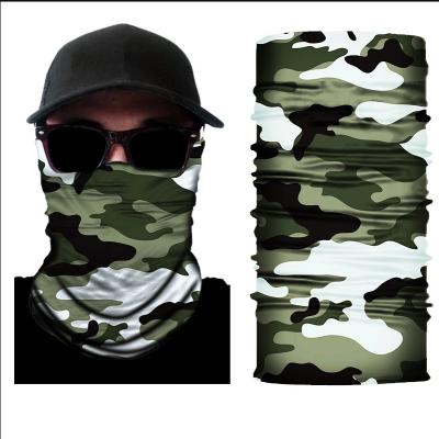 China Outdoor Game Camouflage Scarf Face Cover Polyester Neck Cuff Camouflage Breathable Competitive Tactical Bandanas for sale