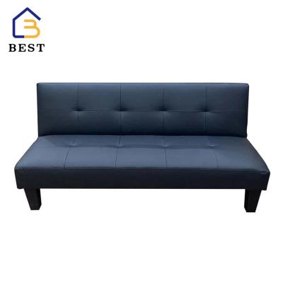 China Factory Supplier Black Adjustable PU Leather Living Room Foldable Futon Sleeper Sofa (Other) With Bed for sale