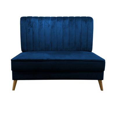 China Modern Hotel Furniture Living Room Modern High Backrest 2 Seater Velvet Sofa for sale