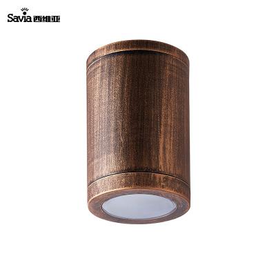 China Savia 220-240V ABS PC Cylinder Mount Outdoor Mounted Downlight Outdoor Ceiling Light for sale