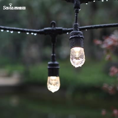 China Garden Savia LED 18W 40ft IP44 Garden Patio Bistro Wedding Outdoor Christmas Lawn Pathway String Light for sale