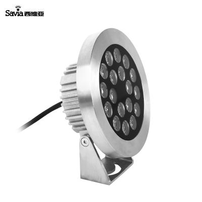 China Savia Garden IP68 Outdoor Steel Pool Light Adjustable Warm LED Fountain Spot Light 12V 18*1W 823lm 304Stainless for sale