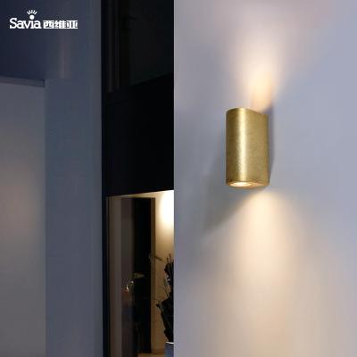 China Vintage Classic Antique Style Modern Copper Brass Traditional GU10 LED Color Gold Sconces Lamp Outdoor Wall Light For Hotel Corridor for sale