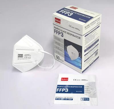 China CE FFP3 Facepiece Respirator , FFP3 NR Disposable Face Mask 50Pcs/Box for sale