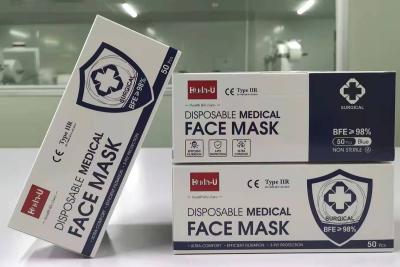 China Type IIR 3 Masker van het Vouw het Chirurgische Gezicht met 98% Min BFE Te koop