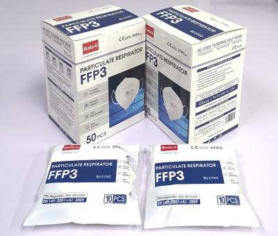 China Mascarilla de Buda-U FFP3 sin la válvula, 5 capas de FFP3 de la máscara del respirador, cómodo y bueno embalando diseño en venta