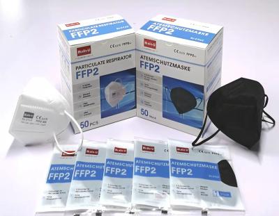 Cina Semimaschera di filtraggio della particella FFP2, maschera del respiratore FFP2, certificazione del CE 0370, disponibile bianco nero in vendita