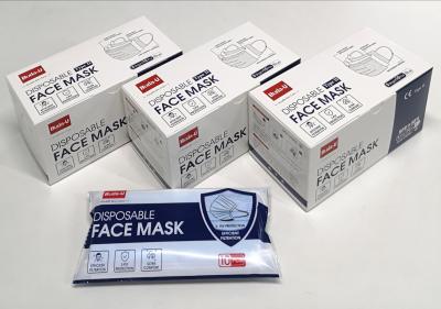 China Maakte van het Medische het Gezichtsmasker van bu-E50B 3Ply bij het Standaardfda Apparaat van ASTM en Registratie een lijst Te koop