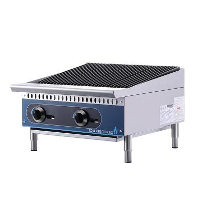 China Restaurnts / Hotel / Catering ETL Certificate Approved Commercial Charbroiler Restaurant Countertop Gas Charbroiler Grill for sale