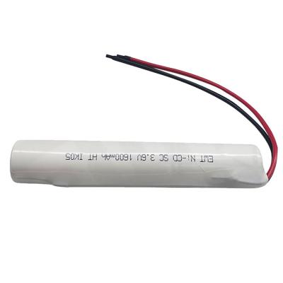 China Nickel SC Nicd Batterie 3,6v 1600mah Wiederaufladbare Batterie zu verkaufen