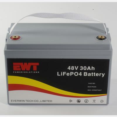 China OEM White Color Lithium Iron Phosphate Battery 48 Volt Lifepo4 Li-ion Battery Pack 48v 30ah for sale